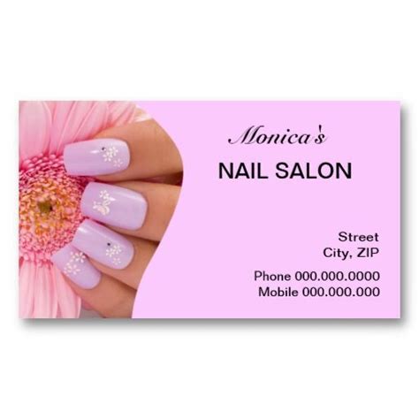 Nail Salon Business Card - choose your color | Nail salon business ...