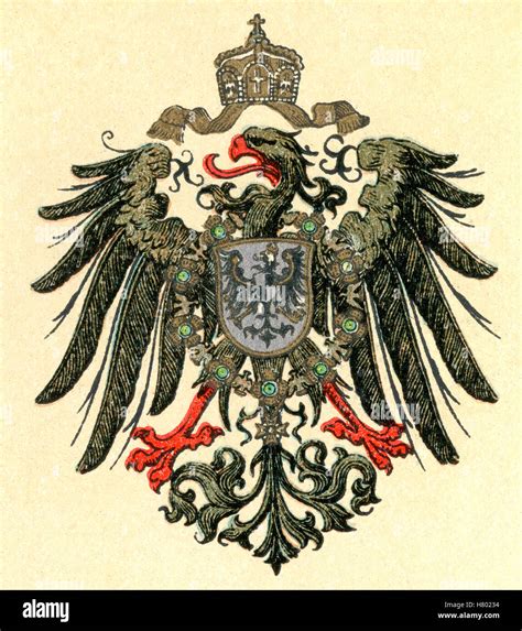 The coat of arms of the German Empire, 1889–1918, showing the Imperial Eagle Stock Photo - Alamy