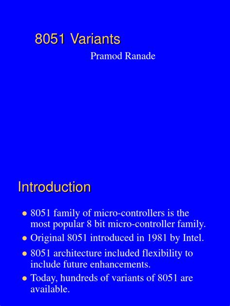 8051 Variants | PDF | Instruction Set | Microcontroller