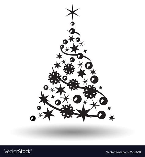 Christmas tree isolated abstract design logo Vector Image