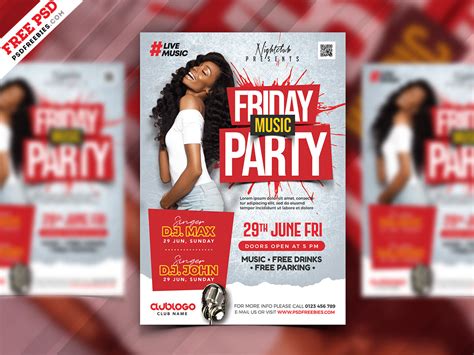 Weekend Club Party Flyer PSD Template | PSDFreebies.com