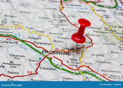 Frosinone Pinned on a Map of Italy Stock Image - Image of italy ...