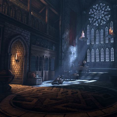 Gothic Interior, Angelo Person | Fantasy castle, Fantasy landscape ...