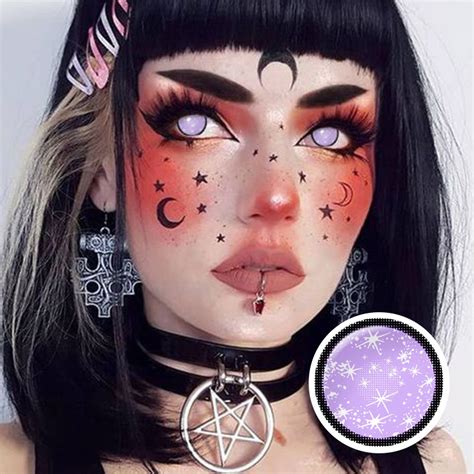 Blind Starry Purple Cosplay Colored Contacts