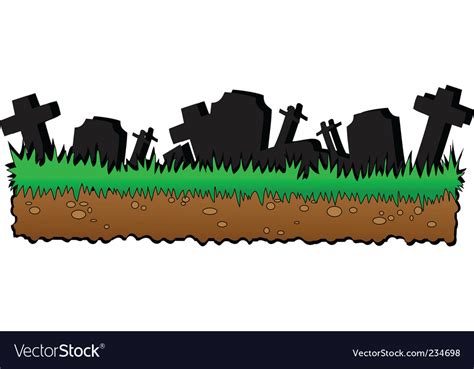 Graveyard cartoon Royalty Free Vector Image - VectorStock