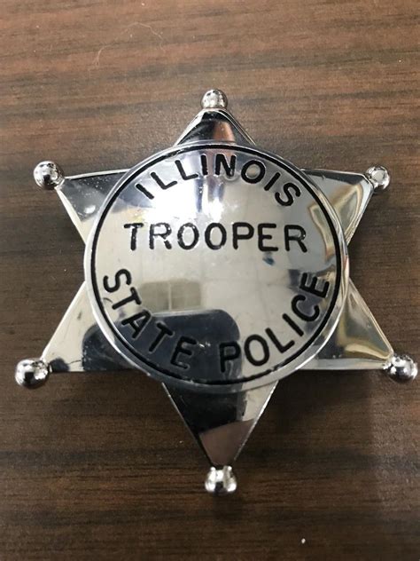 Illinois State Police Trooper Badge Blackinton | #1945792386