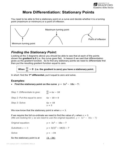 Finding the Stationary Point