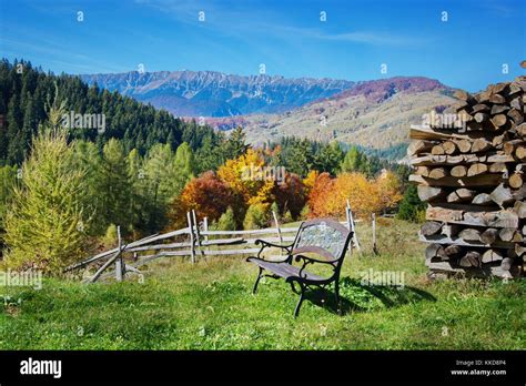 Beautiful season landscape from the countryside of Romania ...