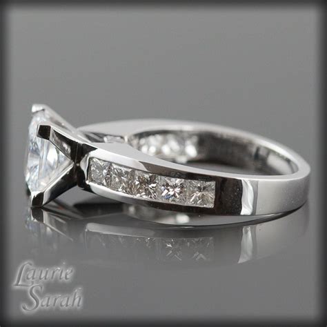 Engagement Ring Princess Cut 1 carat Diamond by LaurieSarahDesigns