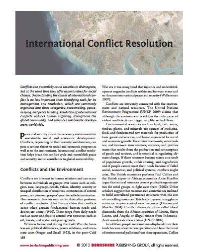 International conflict resolution