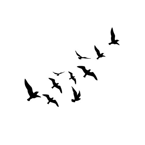 Flying Birds Temporary Tattoo Set (10 tattoos) – TattooIcon