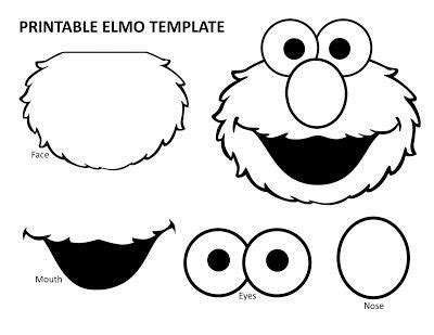 printable Elmo template, Elmo birthday party, Elmo printables, Sesame Street printable, Sesame ...