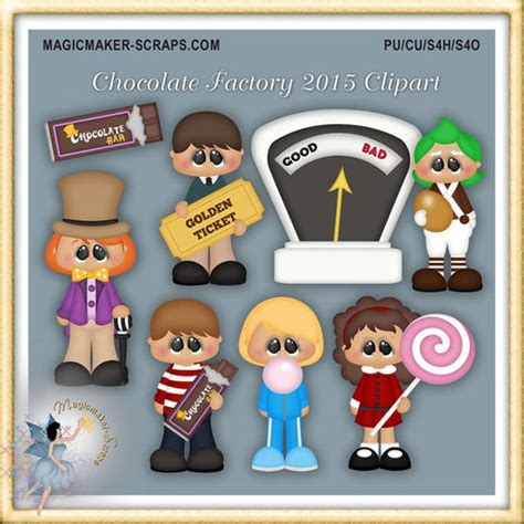 Chocolate Factory Clipart | Etsy