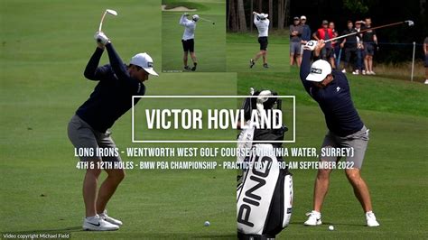 Victor Hovland Golf Swing Long Irons (Face-on and DTL), BMW PGA ...