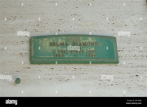 Los Angeles, California, USA 12th May 2023 Actress Selma Diamond Grave ...