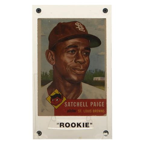 1953 Satchel Paige Topps "Rookie" Baseball Card : EBTH