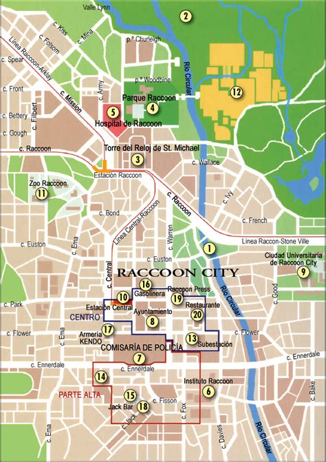 Imagen - Mapa Raccoon City.jpg | Resident Evil Project Wiki | FANDOM powered by Wikia