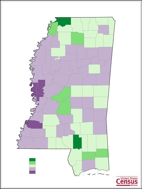 Mississippi County Population Change Map Free Download