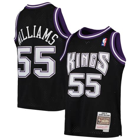 Sacramento Kings Jason Williams Mitchell & Ness Black 2000-01 Hardwood ...