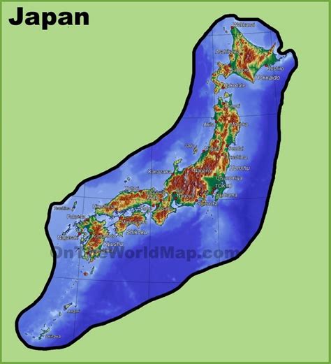 Japan physical map Hakodate, Physical Map, Physics, Tokyo, Product ...