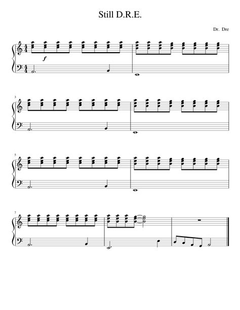 Still D.R.E. – Dr. Dre Sheet music for Piano (Solo) Easy | Musescore.com