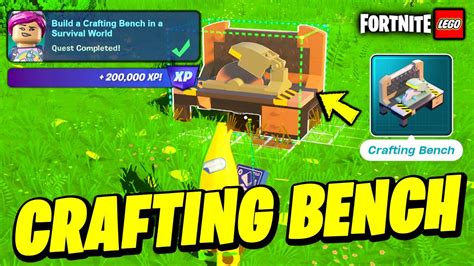 How to EASILY Build a Crafting Bench in a Survival World - Fortnite LEGO Quests - YouTube