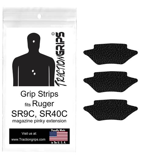 Grip tape overlay for Ruger SR9C, SR40C magazine pinky extension (3-pack) – Instant Stipple… by ...