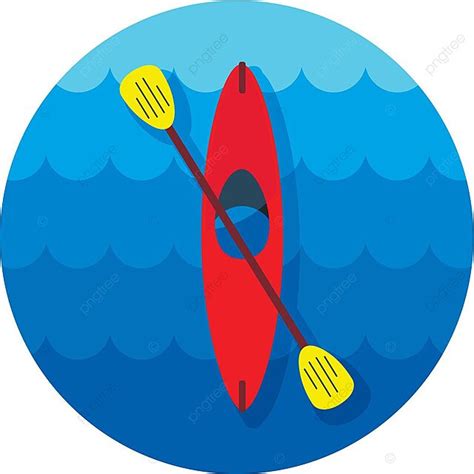 Kayak Icon Canoe Vector Summer Vacation Summer River Holiday Vector, Summer, River, Holiday PNG ...
