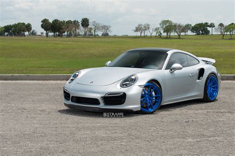 Hate It or Love It: Silver Porsche 911 Turbo on Bright Blue Rims ...