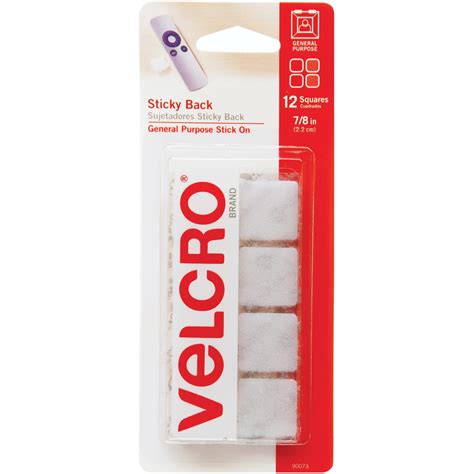 VELCRO®, VEK90073, Sticky Back Squares, 12 / Pack, White - Walmart.com ...