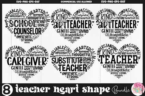 Teacher Word Art SVG Bundle, Teacher SVG Graphic by Design's Dark · Creative Fabrica