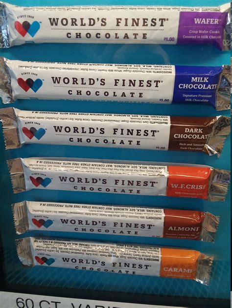 6 ASSORTED World's Finest Chocolate One Dollar Bars One | Etsy