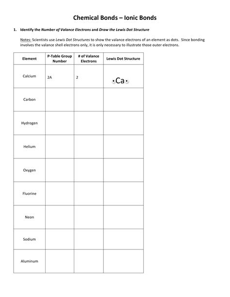 Lewis Dot Diagram Worksheet | Practices worksheets, Worksheets ...