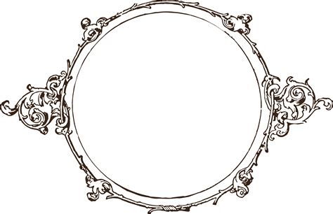 Royalty Free Image – Vintage Scroll Frame | Circle frames, Doodle frames, Clip art borders