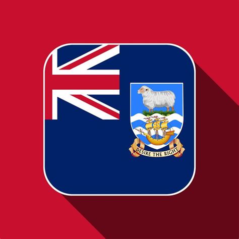 Falkland Islands flag, official colors. Vector illustration. 11474021 ...