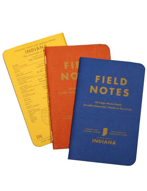 Field Notes County Fair Memo Books - Indiana - Lifestyle from Fat Buddha Store UK