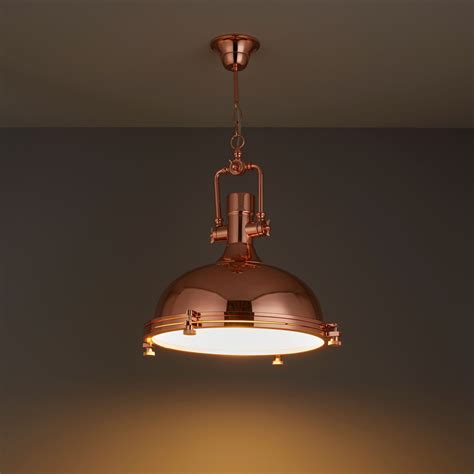 Charly Industrial Copper Effect Ceiling Light | Departments | TradePoint