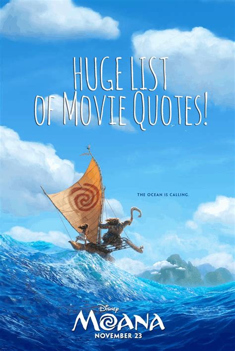 Moana Movie Quotes - Our HUGE list! | Moana quotes, Disney moana quotes ...