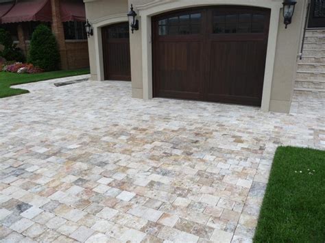 Travertine Pavers Driveway - Traditional - Exterior - Philadelphia - by ...