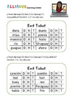 Diptongo, Hiato y Triptongo in 2023 | Learning centers, Learning, Spanish worksheets