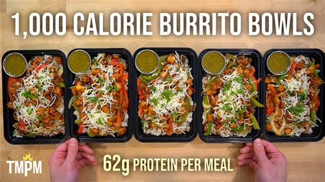 Chicken Burrito Bowl Meal Prep for Muscle Gain - YouTube