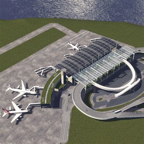 Custom airport terminal (WIP) : r/CitiesSkylines