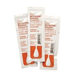 Betadine Solution Swabsticks – SedationKit.com