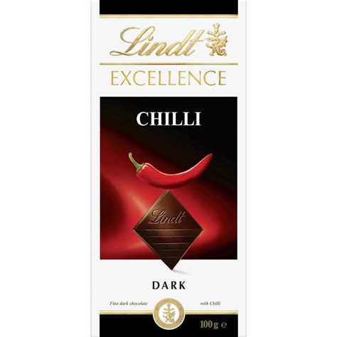 Lindt Excellence Chill Dark Chocolate Block 100g | Woolworths