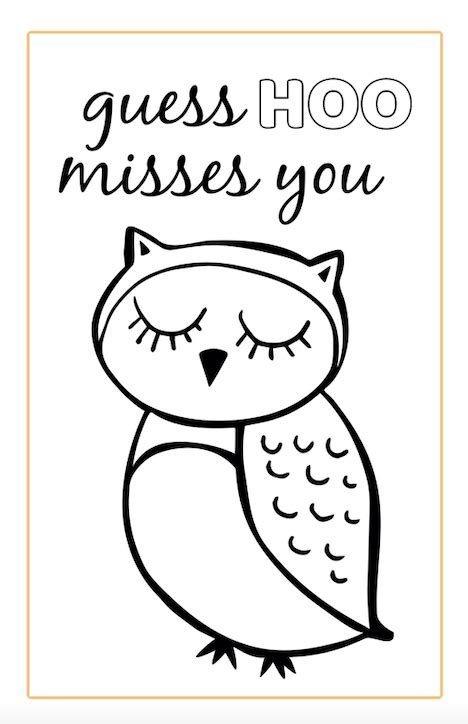 Free printable miss you cards to color – Artofit