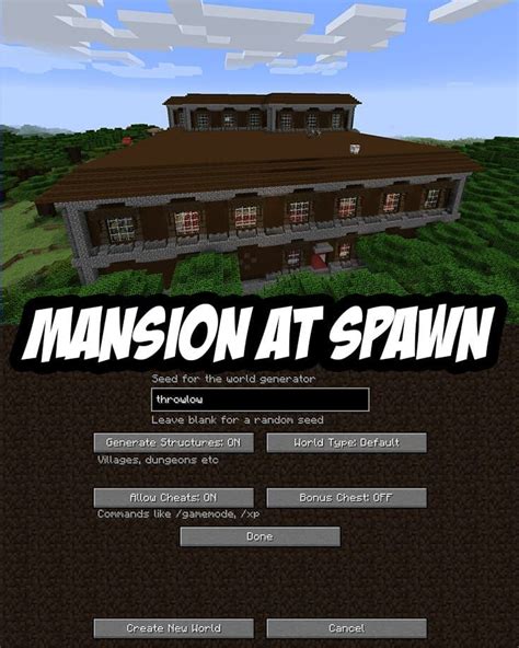 Woodland Mansion Spawn Seed (PC/Mac):throwlow | Minecraft mansion ...