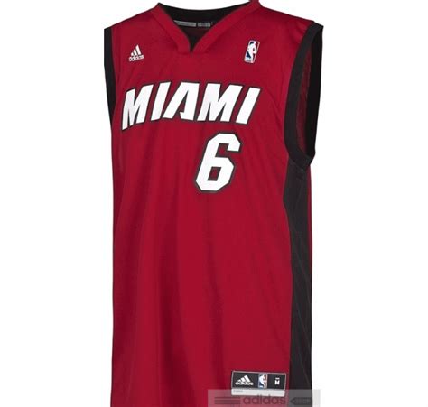 Adidas Camiseta Réplica Lebron James Miami (burdeos/negro)