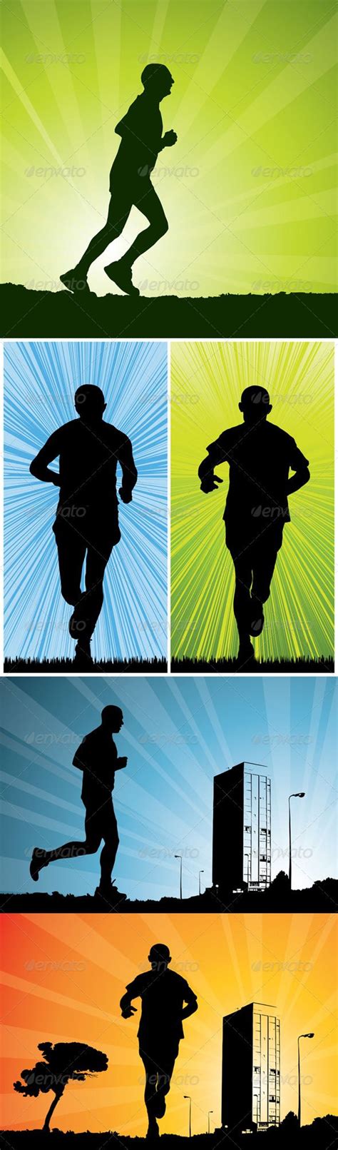 Running Silhouette Sunset at GetDrawings | Free download