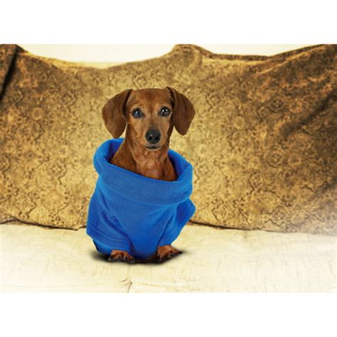 Snuggie for Dogs Blue Colored Fleece Blanket Coat with Sleeves - Small ...