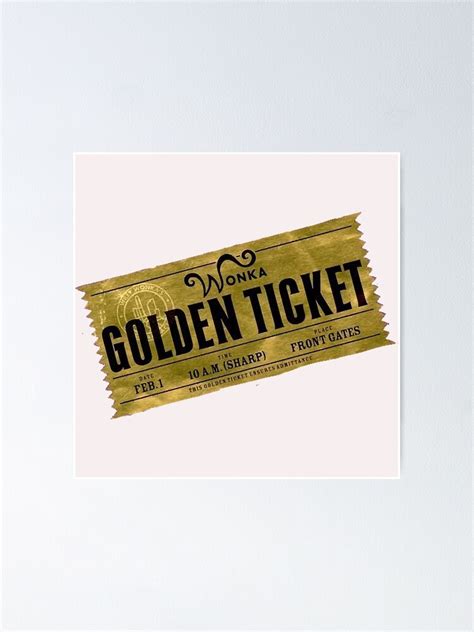 "Golden Ticket" Poster for Sale by Joanna-78 | Redbubble